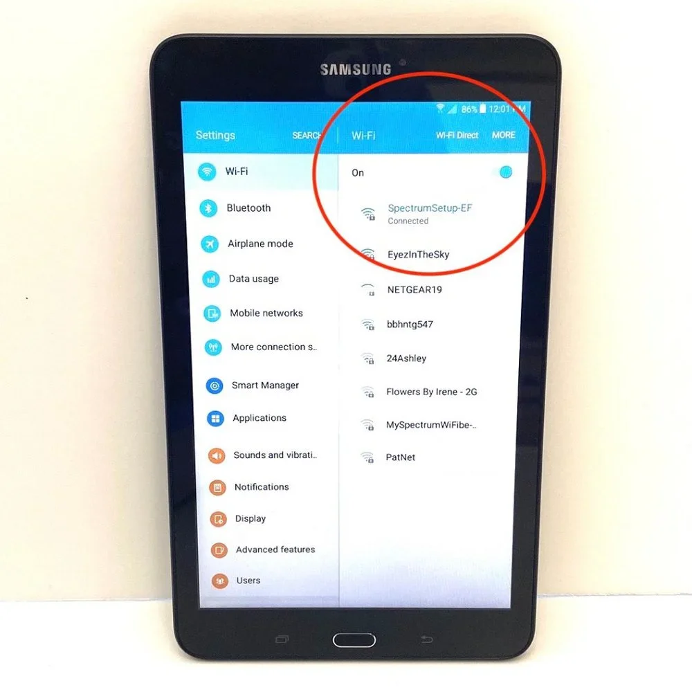 Samsung Galaxy Tab E LTE Wi-Fi 16GB Tablet in Black (UNLOCKED)